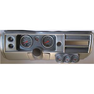 68 Chevelle Silver Dash Carrier 5" Ultra Lite Electric Gauges No Astro