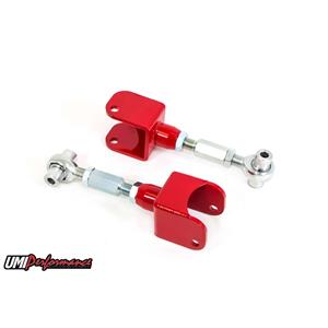 UMI Performance 1017-R Ford Mustang UMI Performance Adjustable Upper Rear Control Arms - Red