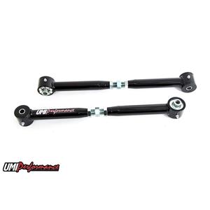 UMI Performance 1061-B Ford Mustang On-Car Adj. Lower Control Arms Poly / Roto-Joint Combo -Black