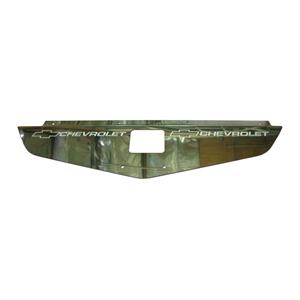 70-72 Chevelle Radiator Show Filler Panel Polished Bowtie & Chevrolet 702CH-04P