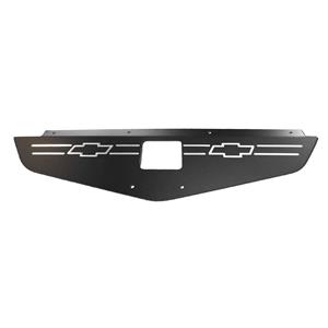 70-72 Chevelle Radiator Show Filler Panel Black Anodized Bowtie 702CH-03B