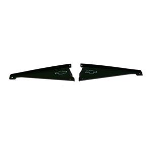 65 Chevelle Radiator Show Filler Panel Black Anodized Bowtie 65CH-03B