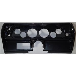 68 Nova Carbon Dash Carrier Panel for 3-3/8", 2-1/16" Gauges