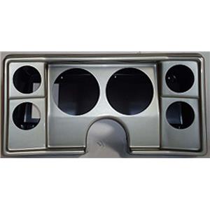 78-81 Chevy G Body Silver Dash Carrier Panel for 5", 2-5/8" Gauges