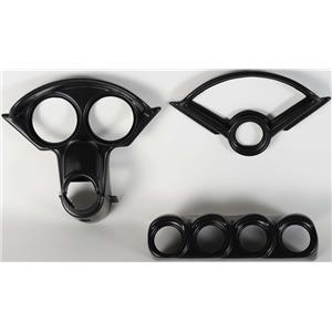 55-56 Bel Air Black Dash Carrier Panel for 3-3/8", 2-1/16" Gauges