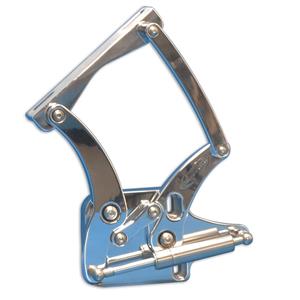 EMS BILLET ALUMINUM HOOD HINGES PAIR 64-66 MUSTANG CLEAR COAT MS149-80CL