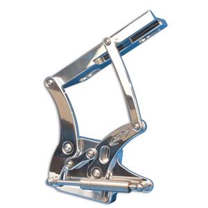 EMS BILLET ALUMINUM HOOD HINGES PAIR 67-70 COUGAR CLEAR COAT MS149-88CL