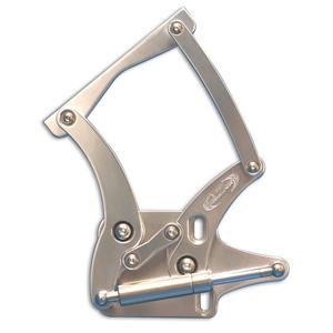 EMS BILLET ALUMINUM HOOD HINGES PAIR 64-65 COMET CLEAR ANODIZED MS149-85CA