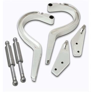 EMS BILLET ALUMINUM TRUNK HINGES PAIR 66-67 NOVA POLISHED MS149-04P