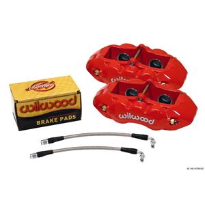 Wilwood D8-4 Rear Caliper Kit 65-82 Chevy Corvette Red Powdercoat