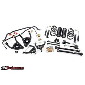 1968-72 Chevelle UMI Suspension Kit Handling Package 1" Drop Black Stage 3