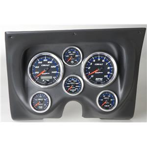 67 68 Camaro Black Dash Carrier w/Auto Meter Cobalt Gauges