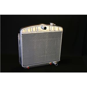 1955-57 Chevy TRI-V, V8 Mount, DF, Auto 2 Row 1" Tubes Black Aluminum Radiator
