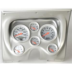 67 68 Camaro Silver Dash Carrier w/Auto Meter Ultra Lite Electric Gauges