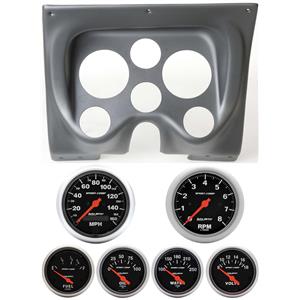 67 68 Camaro Black Dash Carrier w/Auto Meter Sport Comp Electric Gauges