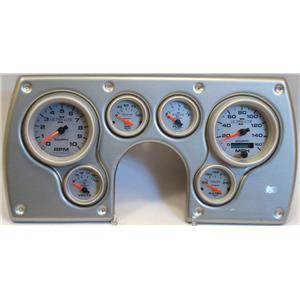 82-89 Camaro Silver Dash Carrier w/Auto Meter Ultra Lite II Gauges