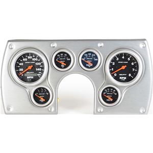 82-89 Camaro Silver Dash Carrier w/Auto Meter Sport Comp Electric Gauges