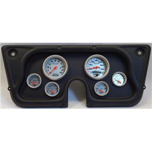 67-72 GM Truck Black Dash Carrier w/Auto Meter Ultra Lite Electric Gauges