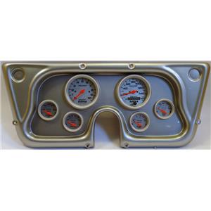 67-72 GM Truck Silver Dash Carrier w/Auto Meter Ultra Lite Electric Gauges