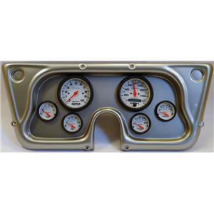 67-72 GM Truck Silver Dash Carrier w/Auto Meter Phantom Electric Gauges