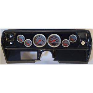 68 Nova Carbon Dash Carrier w/Auto Meter Ultra Lite Electric Gauges