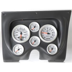 67 68 Firebird Black Dash Carrier w/Auto Meter Ultra Lite II Gauges