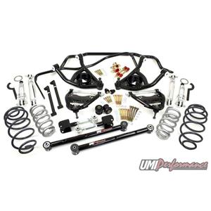 UMI Performance 65 66 Chevelle Suspension Kit Handling Coilovers Stage 4 Black