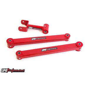 UMI Performance 103546-R Ford Mustang Rear Tubular Control Arm Set Kit - Red