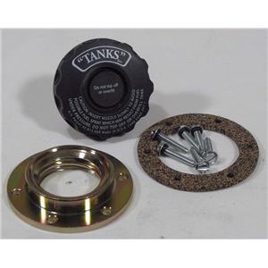 Tanks Inc. Bolt-On Threaded Bung With Push-Thru Cap PTCK