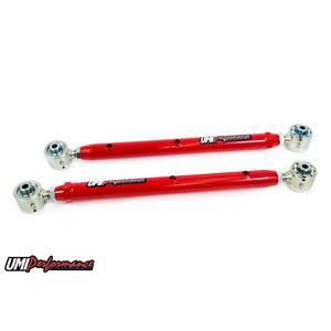 UMI Performance 4043-R GM A-Body UMI Double Adjustable Lower Control Arms- w/ Roto-Joints - Red