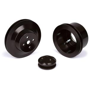 CVF Racing Stealth Black Ford Small Block Pulley Kit Alt (3 Bolt Crank)