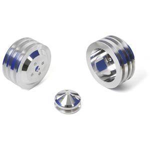 CVF Racing Ford Small Block Pulley Kit A/C (4 Bolt Crank - 289 WP) - 3V Water Pump Pulley