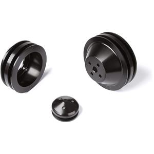 CVF Racing Black Ford Small Block Pulley Kit 2V WP / 2V Crank, 4 Bolt