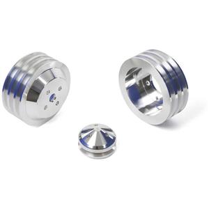CVF Racing Ford FE Engine Pulley Kit A/C 3 Groove Water Pump Pulley
