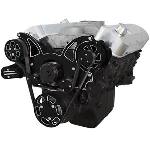 Black Diamond Serpentine System for 396, 427 & 454 - AC & Alternator with Electric Water Pump