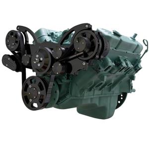 CVF Racing Stealth Black Serpentine System for Buick 455 - Alternator Only - All Inclusive