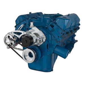 CVF Racing Ford 351C, 351M & 400 V-Belt System - Alternator Only with Electric Water Pump