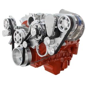 CVF Racing Chevy LS Engine Mid Mount Serpentine Kit - ProCharger - Alternator Only