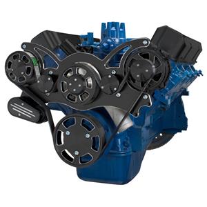 Black Diamond Serpentine System for Ford FE Engines - Alternator Only - All Inclusive