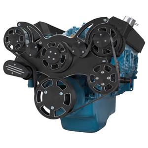 Black Diamond Serpentine System for Small Block Mopar - Power Steering - All Inclusive