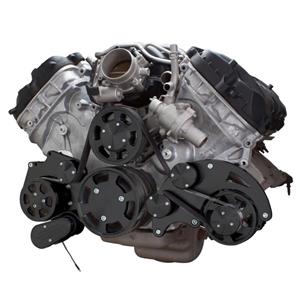 Stealth Black Serpentine System for Ford Coyote 5.0 - AC & Alternator - All Inclusive