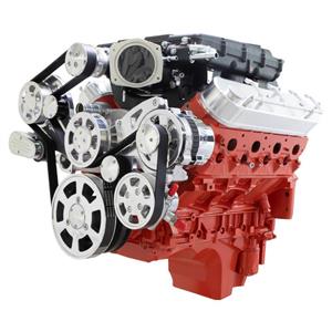 CVF Racing Chevy LS Serpentine Kit - Edelbrock - Power Steering & Alternator