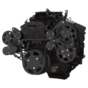 Stealth Black Serpentine System for LT1 Generation II - Power Steering & Alternator - All Inclusive