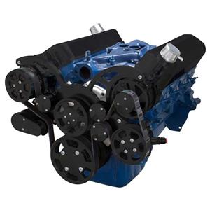 Black Serpentine System for 289, 302 & 351W - AC, Power Steering & Alternator - All Inclusive