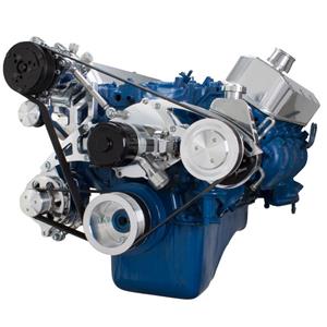 CVF Racing Ford 460 Serpentine System - AC and Power Steering, Electric WP