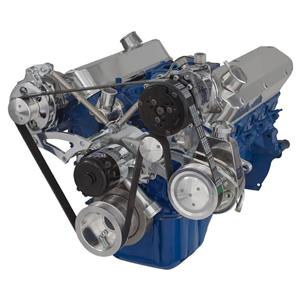 Ford 289-302-351W Serpentine Conversion Kit - AC, Alternator & Power Steering & Electric Water Pump