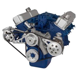 CVF Racing Ford 390 V-Belt System - Alternator & Power Steering with Saginaw Pump