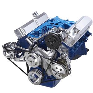 CVF Racing Ford 390 V-Belt System - AC, Alternator & Power Steering  - Saginaw Pump