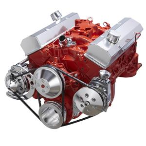 CVF Racing Chevy Small Block V-Belt System - Alternator & Power Steering, LWP