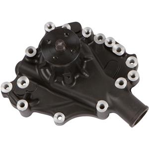 CVF Racing Black Ford 351 Cleveland Mechanical Water Pump, High Flow, Aluminum